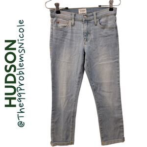 Hudson Natalie Mid Rise Straight Crop jeans